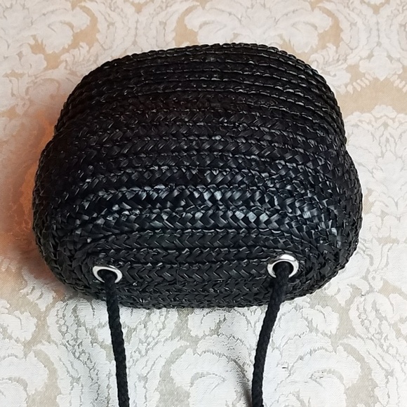 BLACK Rafia Capsule Purse - Picture 6 of 7